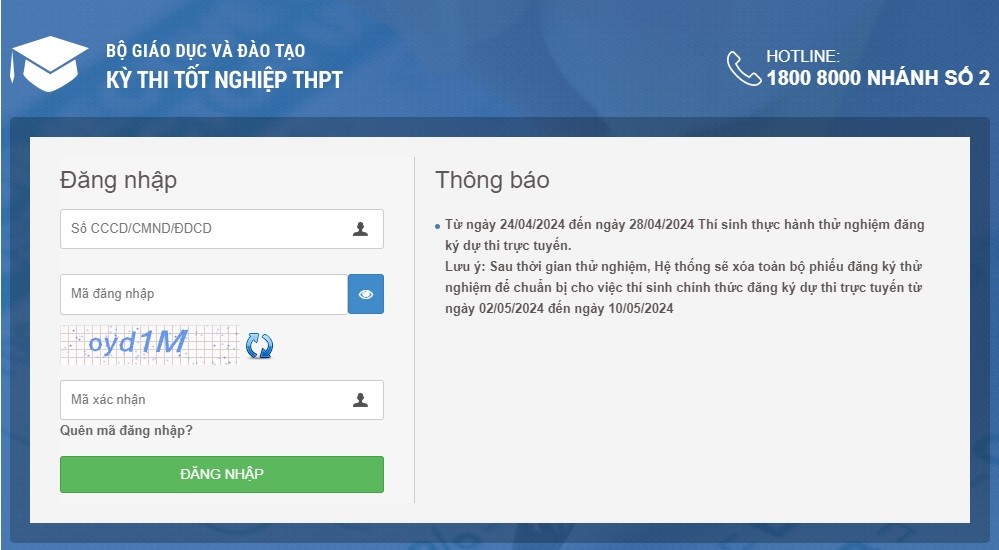 Từ hôm nay, học sinh có thể thử đăng ký thi tốt nghiệp THPT trực tuyến