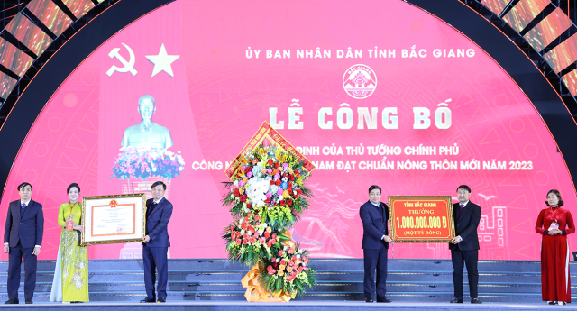 Huyện Lục Nam tỉnh Bắc Giang đạt chuẩn nông thôn mới năm 2023